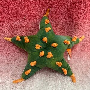 Wild Republic Starfish Plush Toy Stuffed Animal Green Orange Ocean 12”